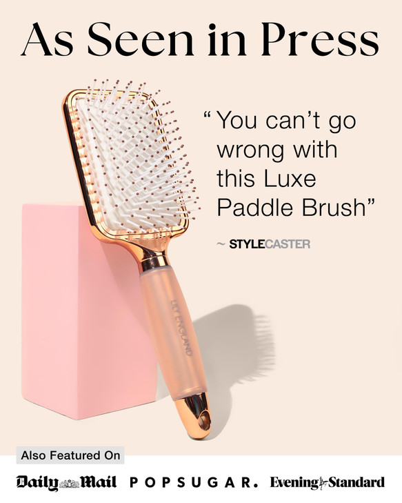 Lily England Paddle Hair Brush for Women with All Hair Types Professional Hairbrush for Blow Drying Detangling Straighte