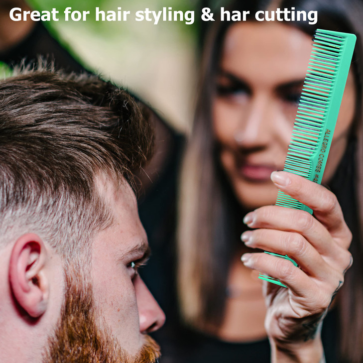 Allegro Combs 420 Barber Beard Comb Set for Women Men 12 Units
