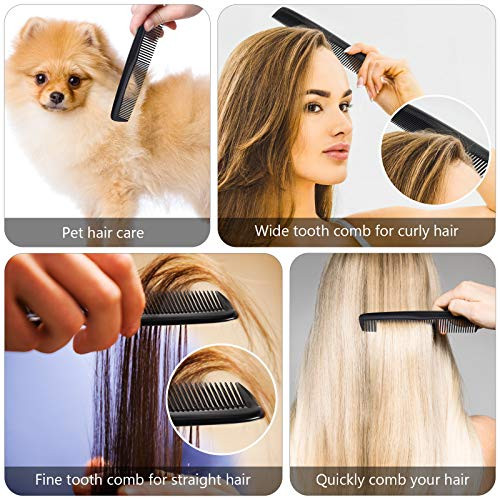 Leinuosen 24 Pieces Hair Combs Set Plastic Hair Comb for Women and Men Fine Dressing Travel Mini Size Pocket Comb in Bul