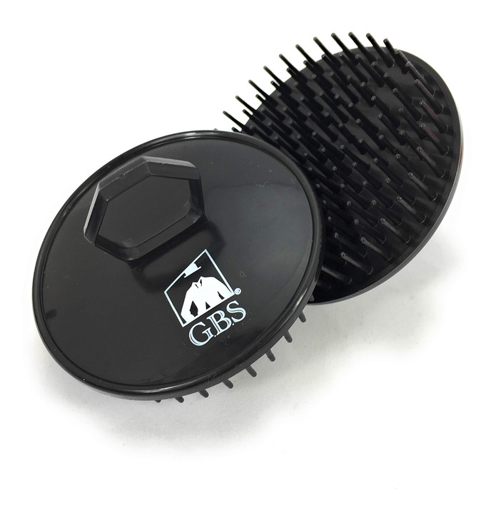 GBS Easy to Hold Hair Scalp Shampoo Brush Scrubber and Tortoise Dressing Comb Black Pack of 6