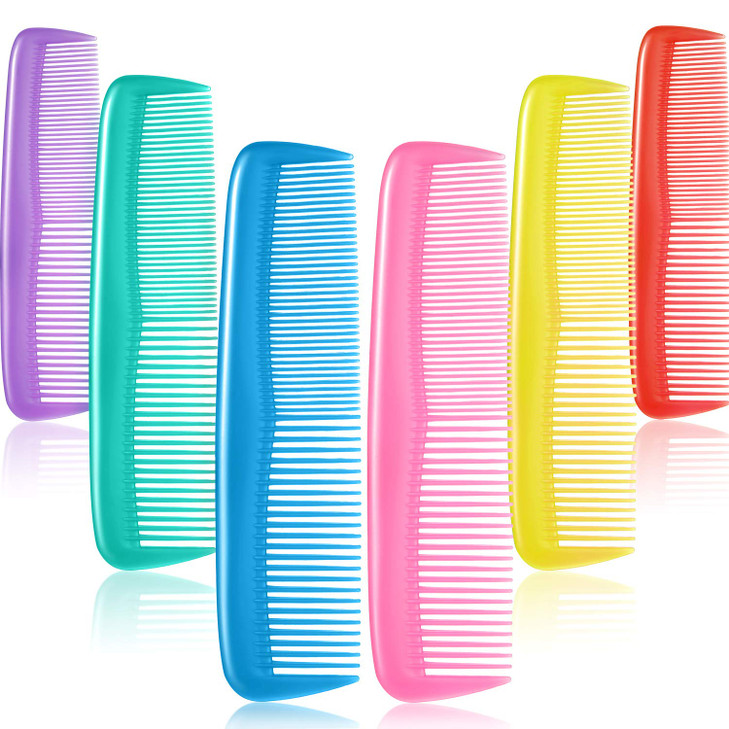 Leinuosen 48 Pieces Colorful Hair Combs Set Plastic Pocket Combs Bulk for Women Men Teasing and Styling
