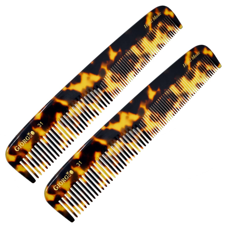 Giorgio G31 Fine Tooth Comb and Wide Tooth Hair Comb Hair Styling Comb for Men Grooming Hair Combs for Women Mens Beard