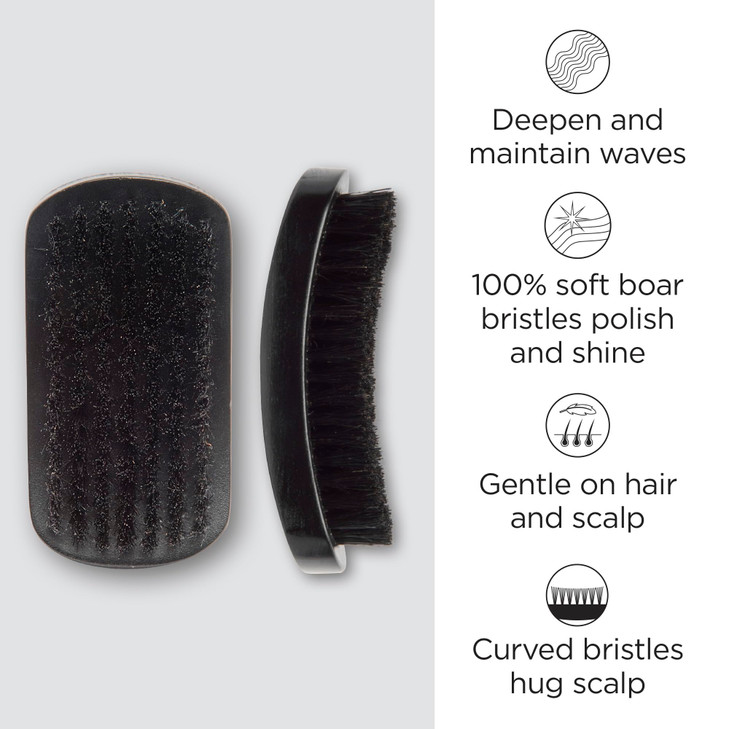 Diane 100 Boar Bristle Curved Brush for Men and Women Detangling Smoothing Wave Styles for Fine to Medium Hair Restores