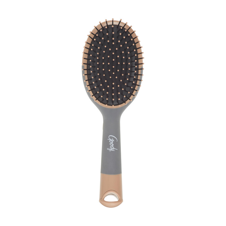 Goody Detangle It Oval Hair Brush Detangler with Fine Flexible Bristles Use as a Detangling or Styling Brush Tackles Tan