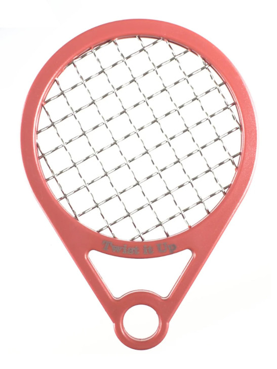 Twist It Up Comb Red Desires Alternative to Hair Sponges Creates Curls and Twists for Black Men Tennis Racket Design