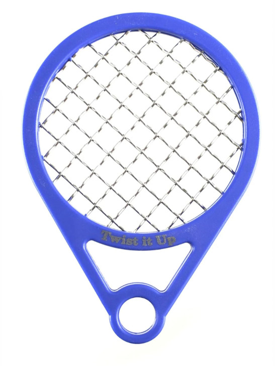 Twist It Up Comb Imperial Blue Alternative to Hair Sponges for Black Mens Curls Tennis Racket Style Hair Twisting Comb