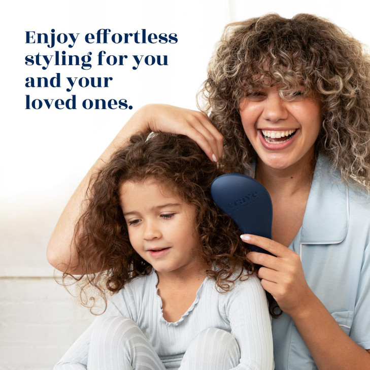 Crave Naturals Glide Thru Hair Brush Detangler Brush for Curly Straight Wet or Dry Hair Gentle Detangling Brushes for Ad