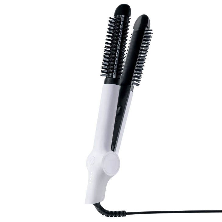 Instyler Freestyle Max Heated Round Brush with Straightening Iron 2in1 Styling Tool Four Heat Settings Dual Voltage Co