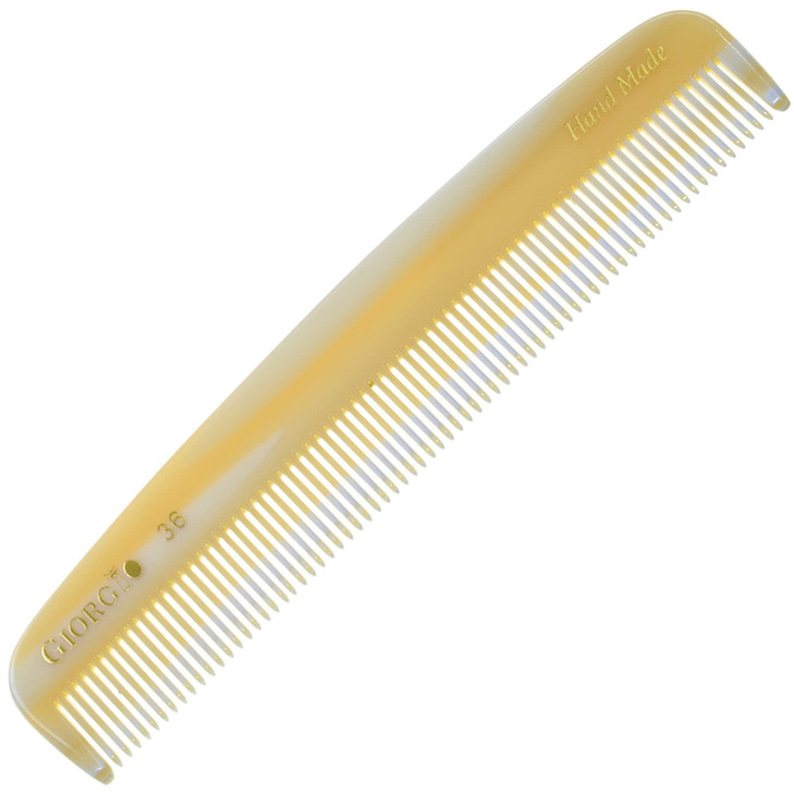 Giorgio G36 Handmade All Fine Tooth Pocket Comb for Men Hair Comb Straightener for Everyday Grooming Styling Hair Mustac
