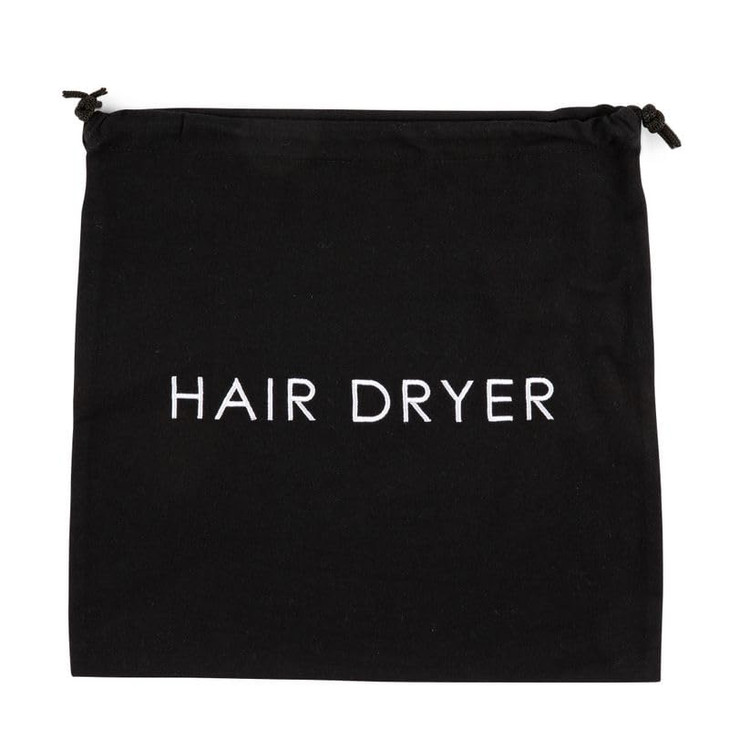 Jerdon 12 x 12 Black Hair Dryer Bag with Drawstring JHDB12BK