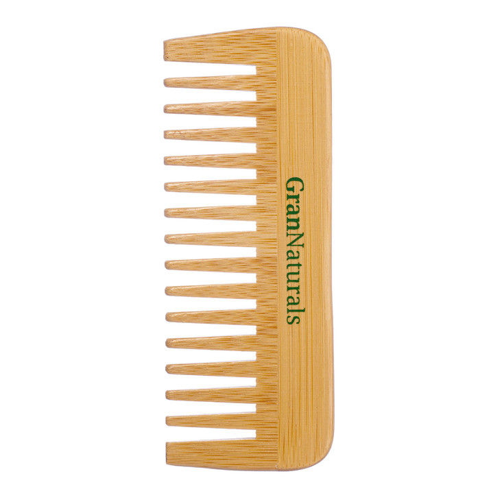 GranNaturals Wide Tooth Wooden Birthing Labor Comb Natural Wood Detangler for Wet or Dry Hair Prevents Tangle Static Sty