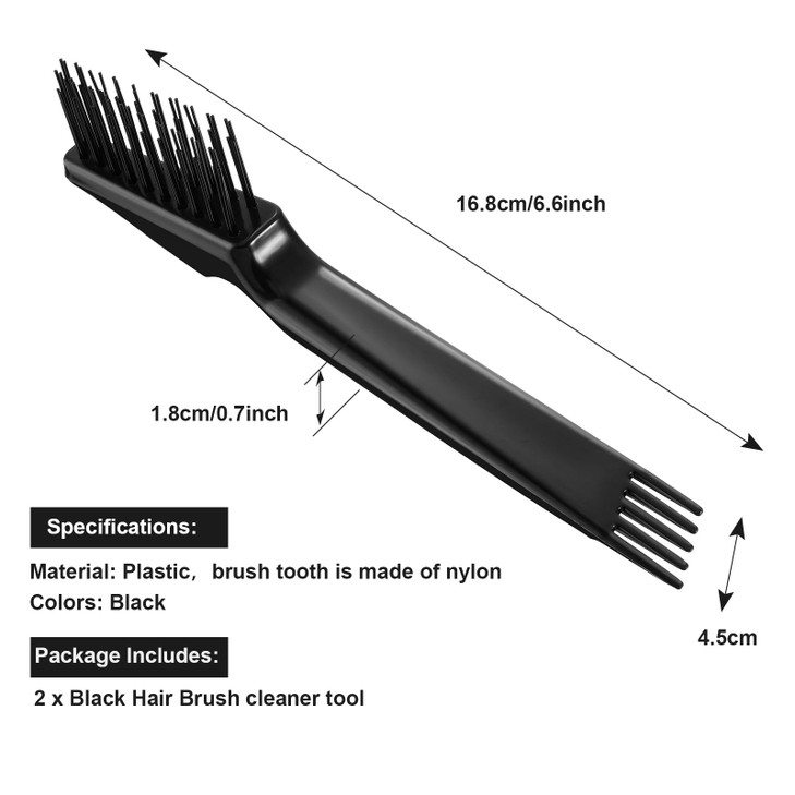 Yaomiao 2 Pcs Hair Brush Cleaner Tool 2 in 1 for Pick Cleaning Detangling Combs Nylon Brushes Mini Brush Cleaning Tool f