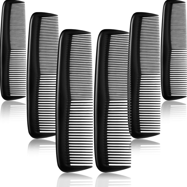 Leinuosen 12 Pieces Hair Combs Set Pocket Plastic Fine Tooth Dressing Comb for Women and Men Peines Para CabelloBlack