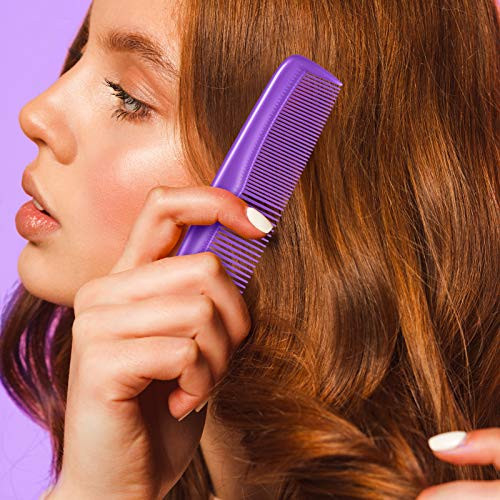 Leinuosen 12 Pieces Hair Combs Set Pocket Plastic Fine Tooth Dressing Comb for Women and Men Peines Para CabelloPurple