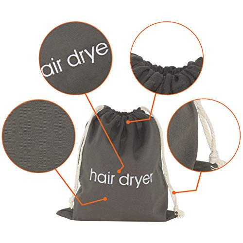 IFAMIO Hair Dryer Bag Cotton Drawstring Hairdryer Storage Container for Makeup Tools Straightener 118 X 138 Inch Travel