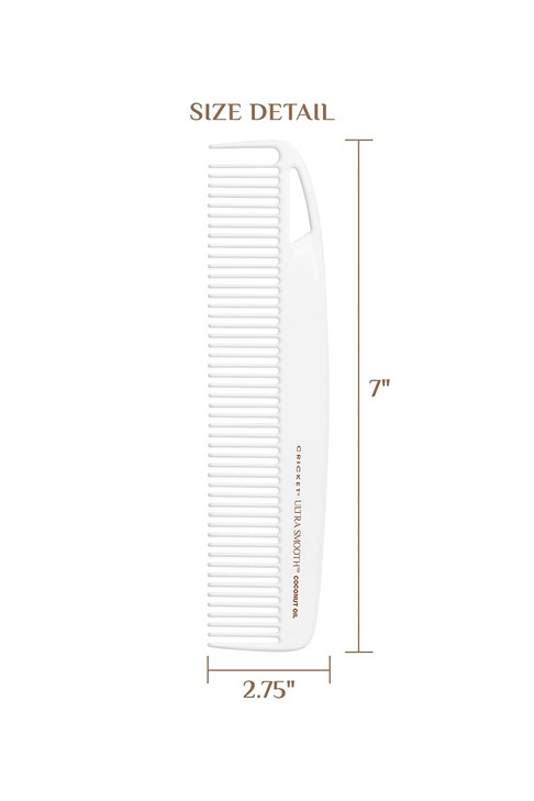 Cricket Ultra Smooth Coconut Dressing Comb Infused with Coconut Oil Keratin for FrizzFree Shine Ideal for Styling Smooth