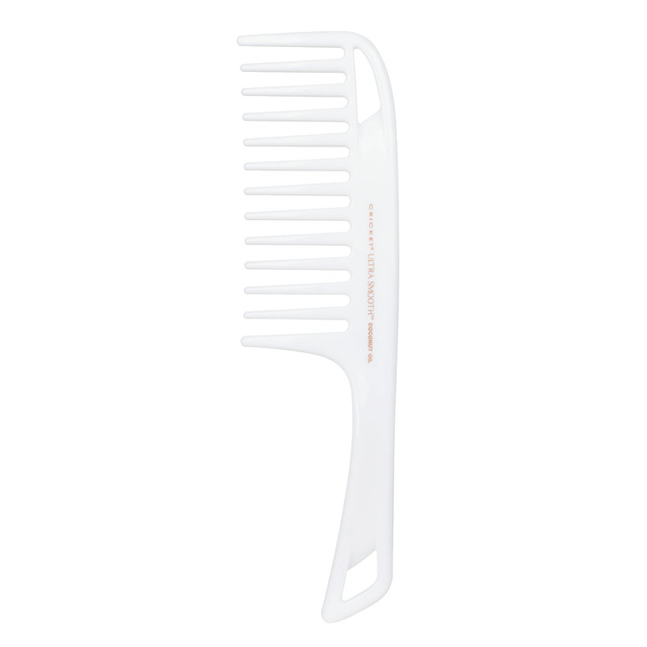Cricket Ultra Smooth Coconut Detangler Comb Infused with Coconut Oil Keratin for FrizzFree Shine Ideal for Wet Dry Hair