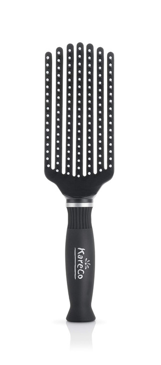 Premium Mini Tangle Buster Brush Soft Nylon Bristles Long Ergonomic Durable Rubber Handle Ideal for Wet and Dry Hair Eas