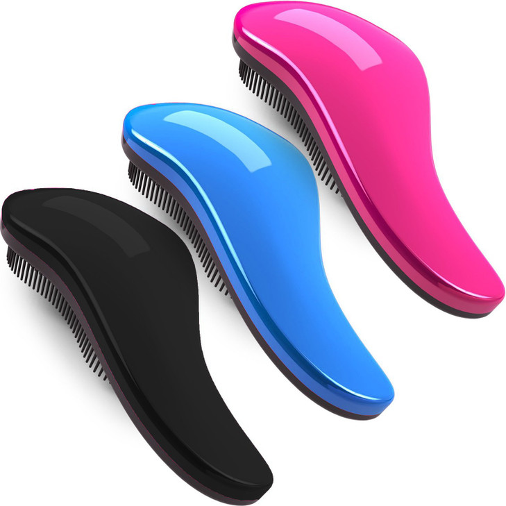 79STYLE 3Pcs Detangler Brush for TangleFree NoKnot Glide Thru Hair Kids Womens Curly Hair Detangling Brush Comb 3 Colore