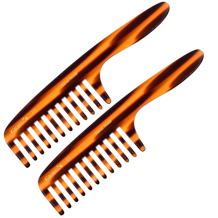 Giorgio G61 Extra Wide Tooth Detangler Comb Ideal For Your Daily hair care Large Teeth for Thick Wavy or Curly Hair For