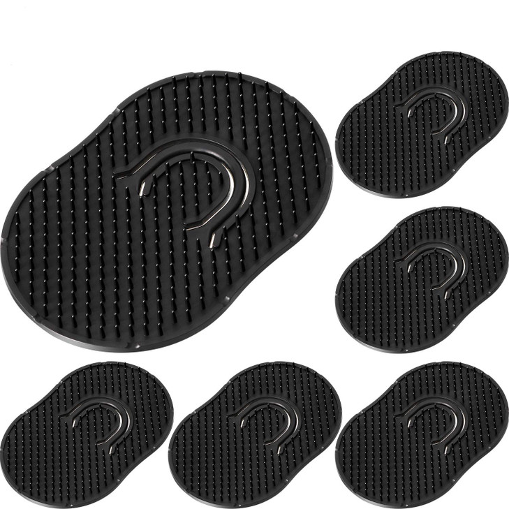 Boao 6 Packs Soft Portable Pocket Palm Combs Shampoo Comb Massager Hair Brush Scalp Massager BrushBlack