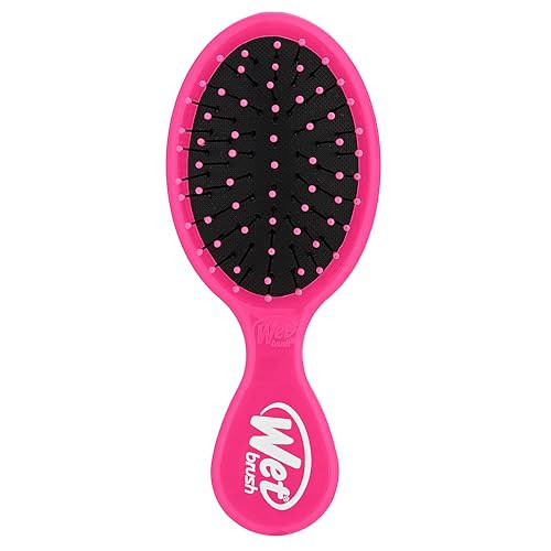 Wet Brush Mini Detangler Hair Brush Pink Detangling Travel Hairbrush UltraSoft IntelliFlex Bristles Glide Through Tangle