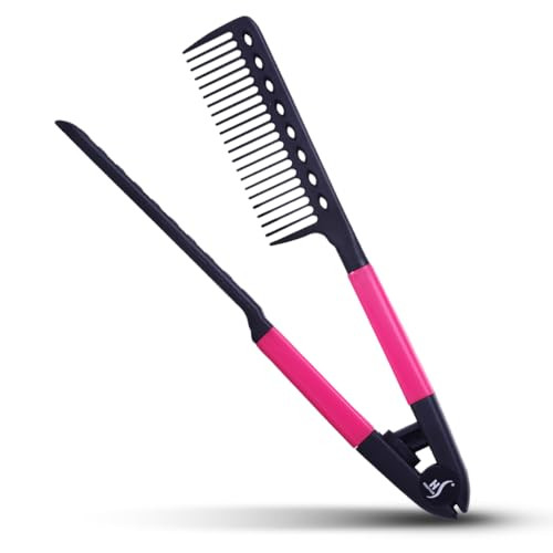 Herstyler Hair Straightening Comb Straightener Comb for Flat Iron Makes Styling Easy Get Straight Hair in Minutes Pink