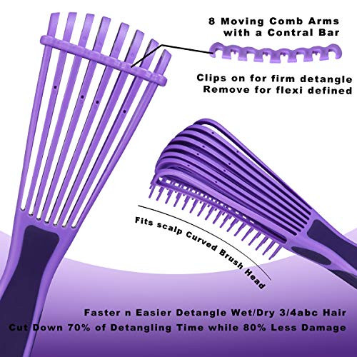BESTOOL Detangling Brush for Natural Hair Detangler for 34abc Curly Coily Kinky Hair Detangle WetDry Easily with No Pain