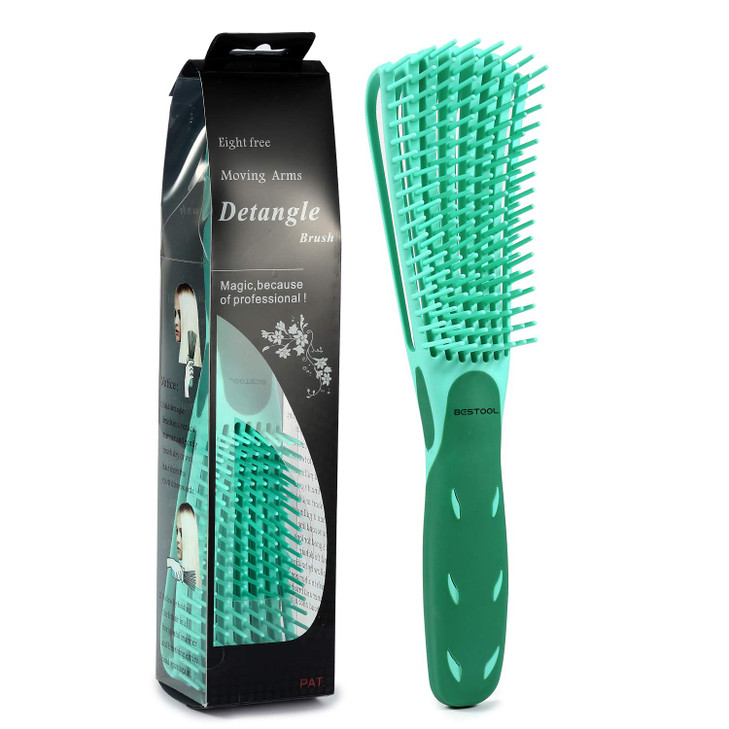 BESTOOL Detangling Brush for Black Natural Hair Curly Hair Afro 34abc Texture Faster and Easier Detangle Wet or Dry With