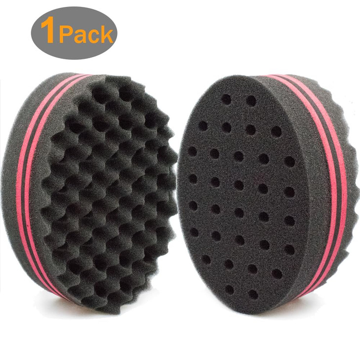 Small Holes Hair Sponge for Twists and Dreads Barber Afro Wave Nappy Sponge Brush for Curls Women Men Natural Hair 1 Pcs