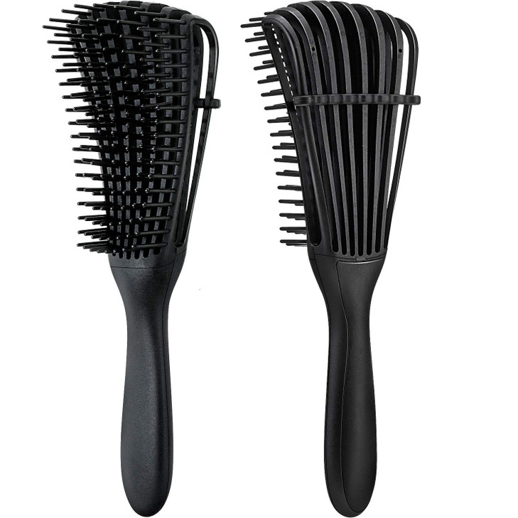 2 Pieces Detangling Brush for Afro AmericaAfrican Hair Textured 3a to 4c Kinky WavyCurlyCoilyWetDryOilThickLong Hair Kno