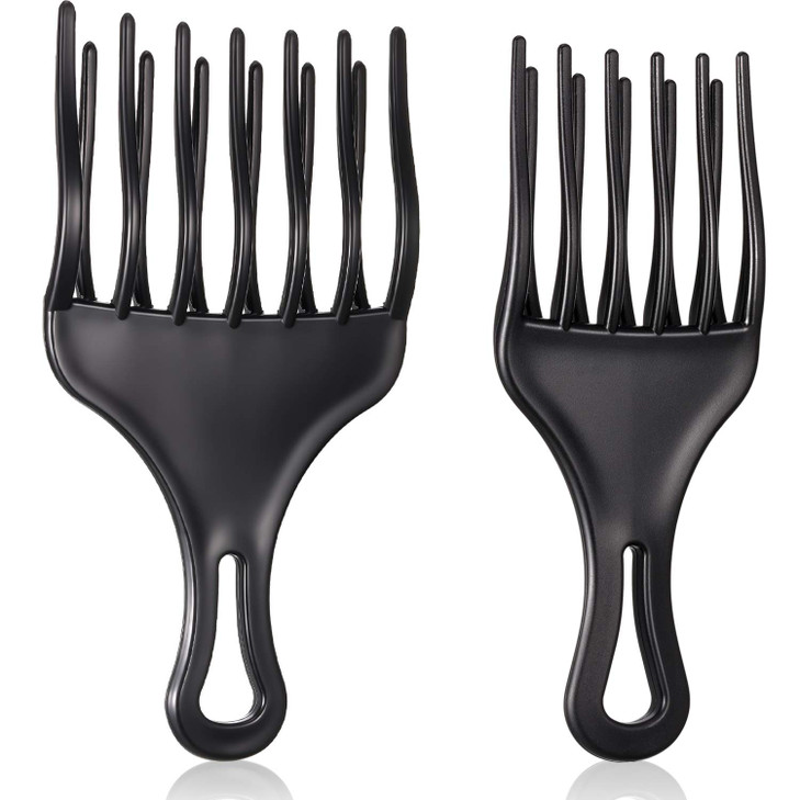 2 Pieces Double Fist Hair Lift Combs Large and Small Plastic Detangle Wig Braid Pick Hair Styling Tool for Women Men 38