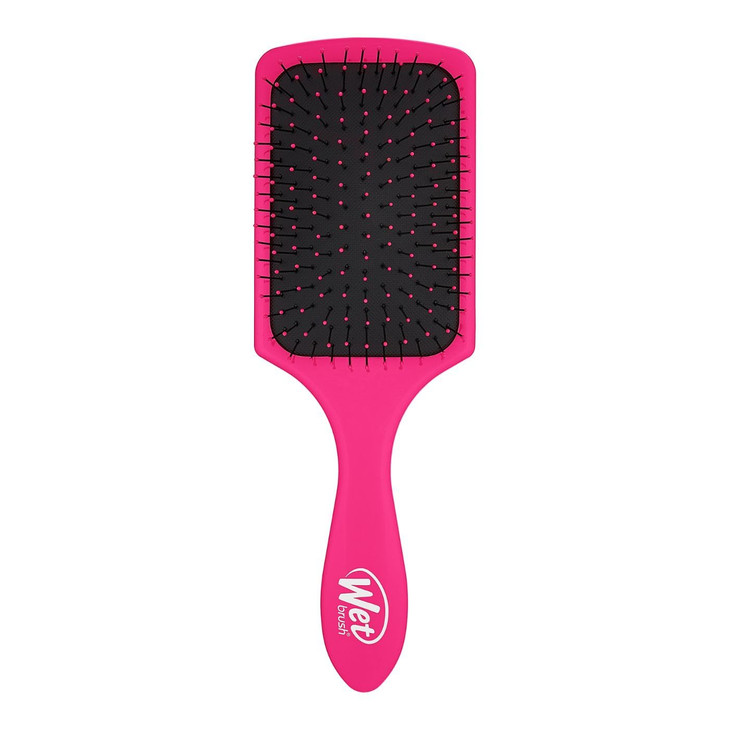 Wet Brush Paddle Detangler Hair Brush Pink UltraSoft IntelliFlex Bristles with AquaVent Design Great For Treatment Mask