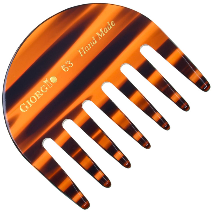 Giorgio G63 Detangling Comb for Women Wide Tooth Pocket and Travel Size for Thick Hair Wet or Dry Everyday Care Handmade