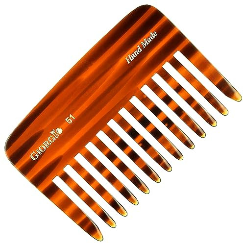 Giorgio G51 Wide Tooth Detangling Combs for Women Wide Teeth Pocket Comb for Thick Curly Wavy Hair Hair Detangler Comb F