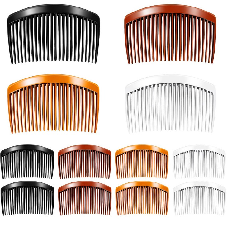 Chuangdi 12 Pieces French Side Hair Twist Comb Plastic Decorative Hair Comb for Women Accessories with Teeth Styling Twi