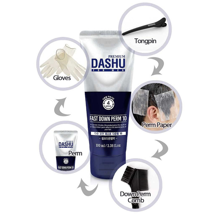 DASHU For Men Fast Down Perm DIY Side Hair Relaxer Straightener Tames Spiky Hair in 10 Minutes SemiPermanent Results 34