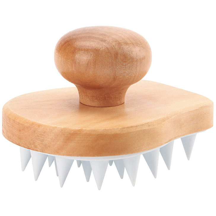 Hangerspace Scalp Massager Shampoo Brush Wooden Wet and Dry Hair Scalp Care Brush Shower Brush Scalp Scrubber Exfoliator