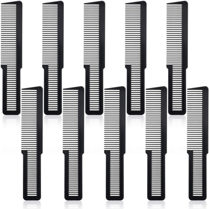 Patelai 10 Pieces Hair Cutting Comb Fine Tooth Styling Barber Styling Hair Clipper Cutting Comb for Home Salon BarberBla