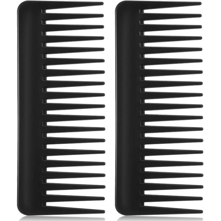Patelai Wide Tooth Comb Large Hair Detangling Comb for Curly Wet Dry Hair No Handle Detangler AccessoriesBlack