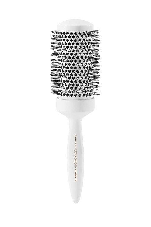 Cricket Ultra Smooth Coconut Thermal Hair Brush 2 Ceramic Barrel Coconut Oil and KeratinInfused AntiStatic HeatResistant
