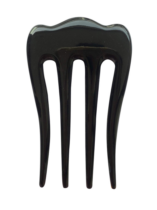 Marycrafts Buffalo Horn 4 Prongs Hair Fork Black Womens Hair Accessory