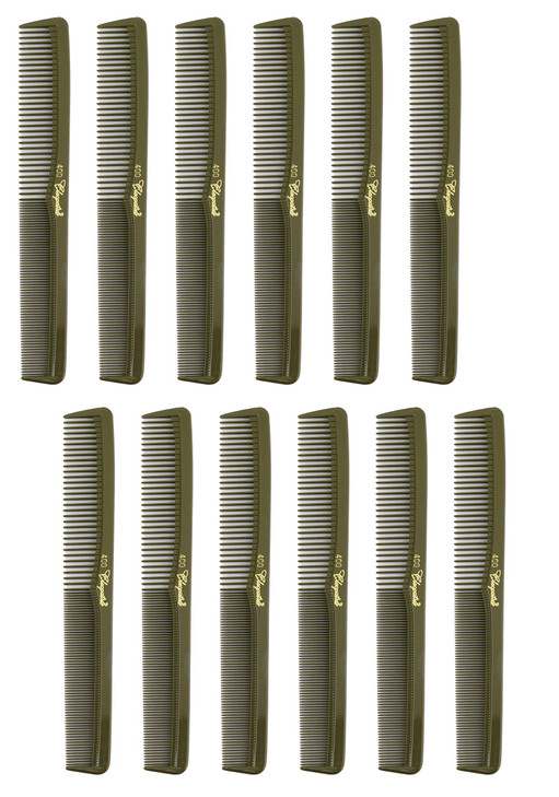 7 inch All Purpose Hair Comb Hair Cutting Combs Barbers Hairstylist Combs Olive 12 Units