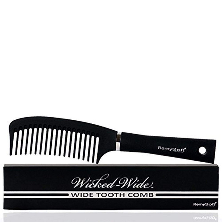 RemySoft WickedWide Wide Tooth Detangling Comb Safe for Hair Extensions Weaves and Wigs