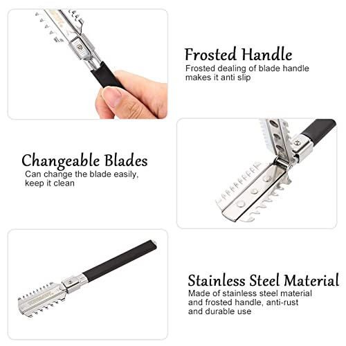 Cimenn Razor Comb Doubleedge Razor Blades Manual Hair Cutting Thinning Barber Comb