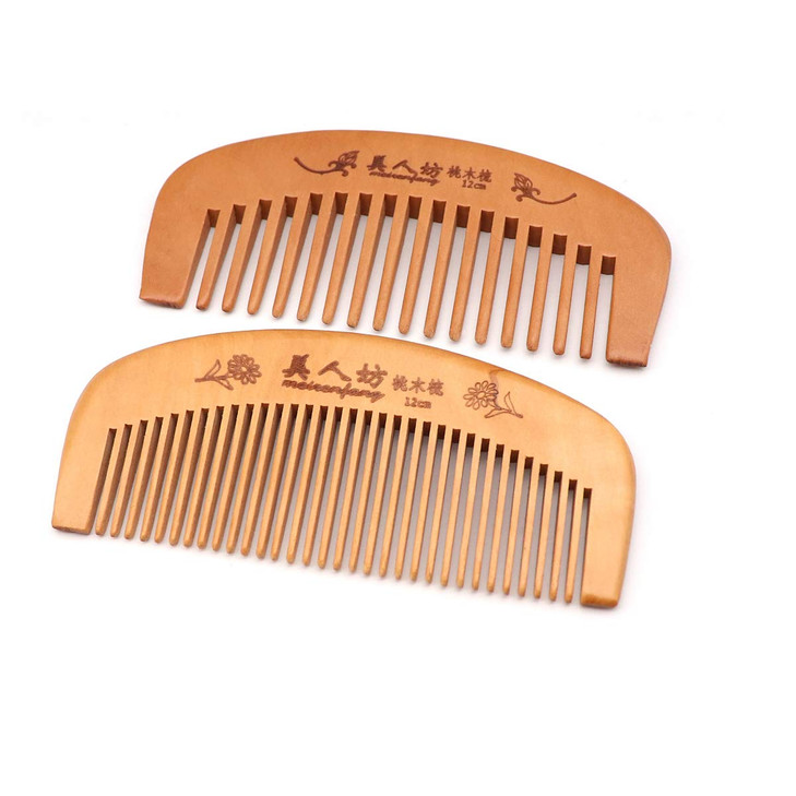 Handmade Wooden Hair Comb for Curly Wide Toothed Wooden Comb antiStatic and Barrierfree Hand Brushing Beard hair Suitabl