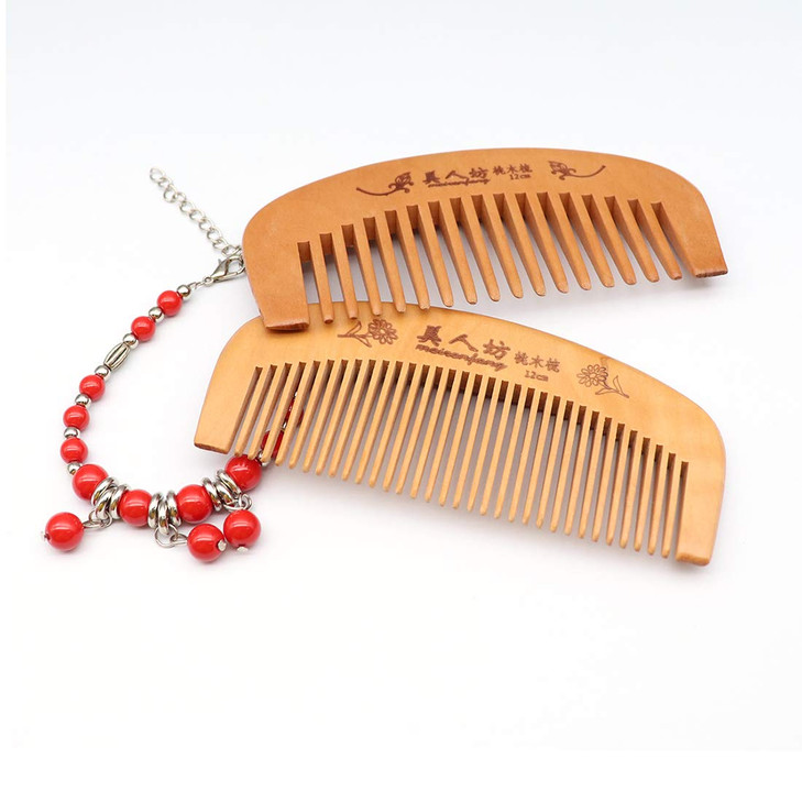Handmade Wooden Hair Comb for Curly Wide Toothed Wooden Comb antiStatic and Barrierfree Hand Brushing Beard hair Suitabl