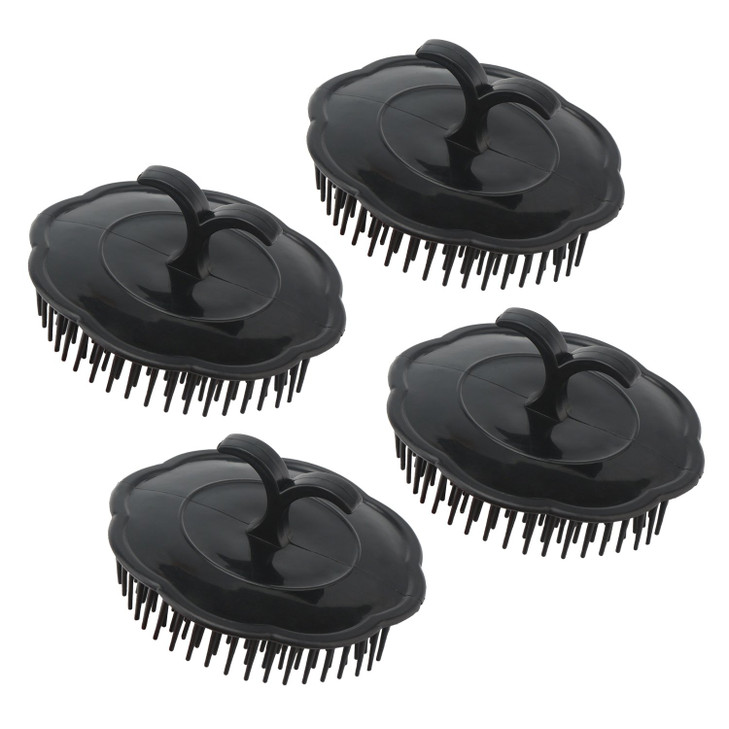 Segbeauty Mens Shampoo Brush 4pcs Scalp Massage Brushes Massage Hair Brush Floriated Shower Comb for Deep Cleaning Hair
