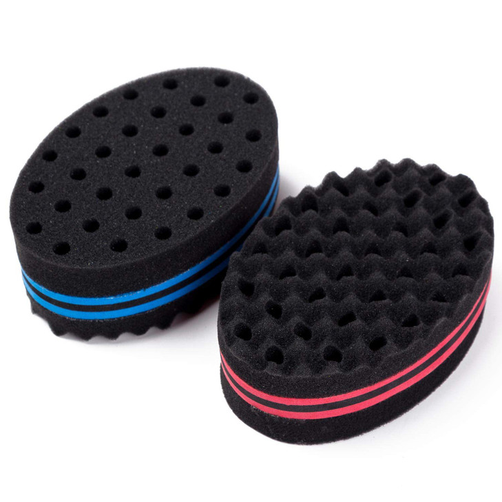 4 Pcs Small Holes Hair Twist Sponge Barber Curl Sponge Brushes for Dreads Locking Afro Curl Coil Comb Care Tool