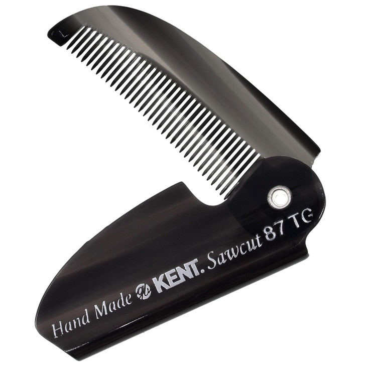 Kent 87T Combo Handmade Folding Pocket Comb for Men Fine Tooth Hair Comb Straightener for Everyday Grooming Styling Hair